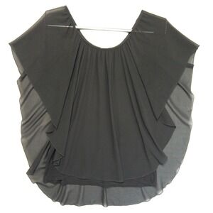 Cha Cha Vente Batwing Kaftan Butterfly Flowy Chiffon Overlay Top Women 3X Vtg